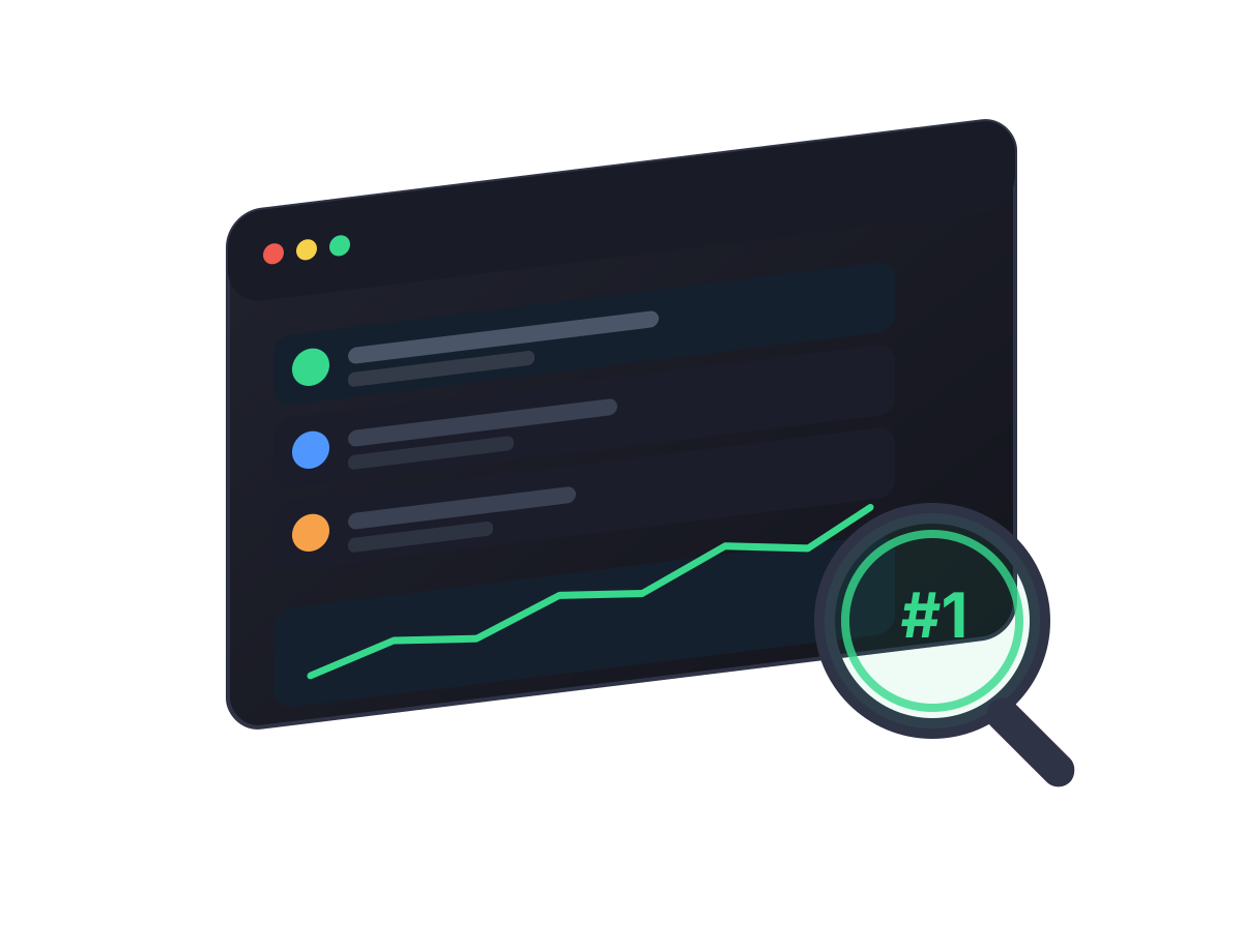 Search ranking list climbing to number one