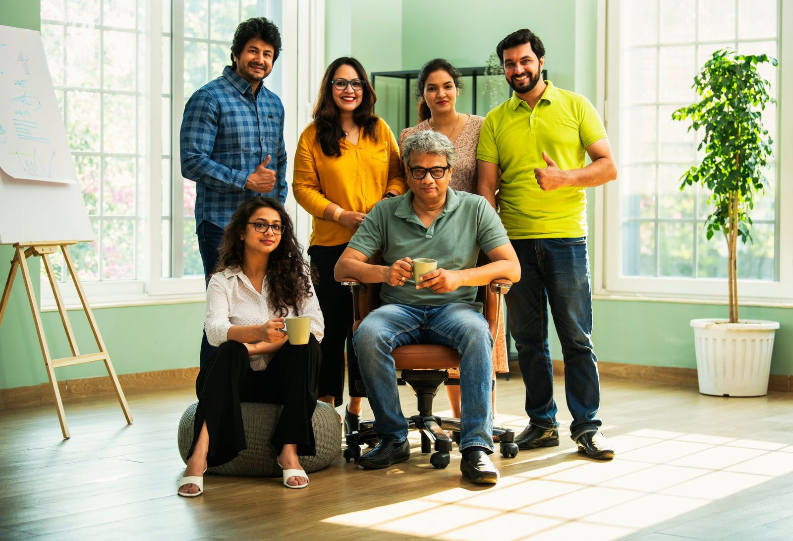 The Tech Garage Digital performance marketing team in the Mohali office